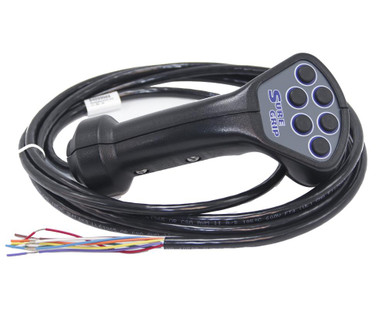 LU Handle in Black, Single Momentary Trigger, 6 Momentary Buttons, 10 Foot Wire Harness. Sealed Switches.