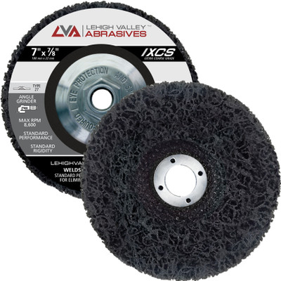 7" x 5/8-11" Non-Woven Fiberglass Backed T27 Clean & Strip Disc (Black / Coarse)