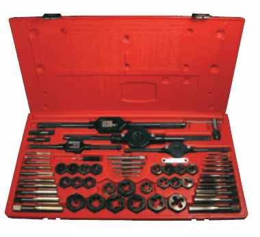 40 Piece Magnum Super Premium Set Straight Flute Plug Taps & Hex Dies (1 Set), Norseman Drill #35171
