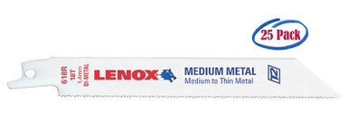 Lenox Metal Cutting Reciprocating Saw Blades, 8" x 3/4" x .035", 14 TPI #1855567 (25/Pkg.)