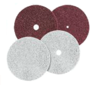 Non-Woven Edger Pads - 7" x 1/4" x 7/8" Hole - Maroon, Mercer Abrasives 451778 (20/Pkg.)