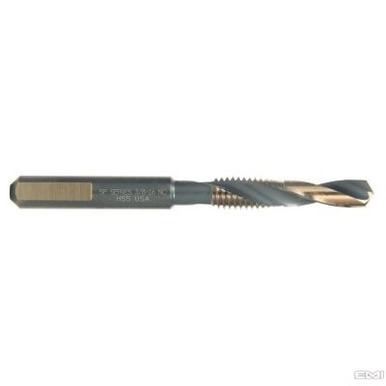 7 Piece Type 40-AG Black & Gold Coarse Thread Combination Drill & Tap Set (1 Set), Norseman Drill #NDT-73990