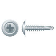#8-18 x 1" Phillips #6 Oval Head Sems w/Finishing Washer Self-Drilling Screw, #2 Zinc Plated (6000/Bulk Pkg)