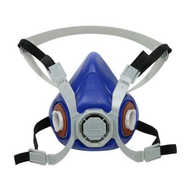 Blue M Half-Mask Respirator, Thermo Plastic Elastomer (TPE), Reusable, Medium, 1/Each, Bulk Package Half Mask SWX00386