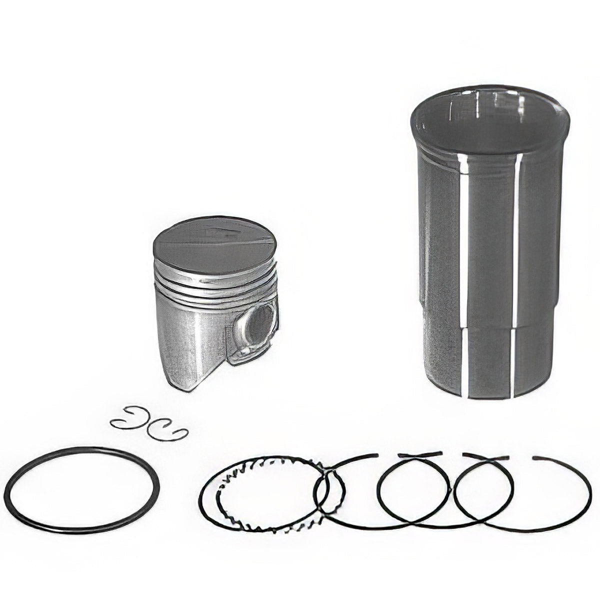 Sleeve & Piston Kit. Contains Sleeves, Sleeve Seals, Pistons, Rings, Pins & Retainers