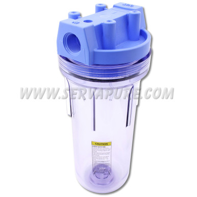 Pentek 150072, Standard, 3/4'' In/Out, 10'' Clear/Blue, MB Cap, No