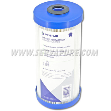 Pentek 155053, R50-BB Pleated Polyester, 4-1/2'' x 10'', 50 Microns