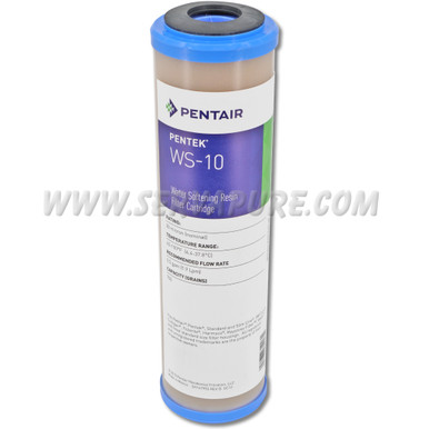 Pentek 155319, WS-10 Softening Resin Filter, 2.5'' x 10''