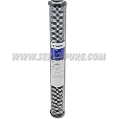 Pentek 155597, C1-20 Activated Carbon-Impregnated Cellulose, 20''