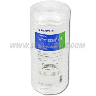 Pentek 355221, WPX100BB97P Fibrillated Polypropylene String-Wound, 4.5'' x 10'', 100 Micron