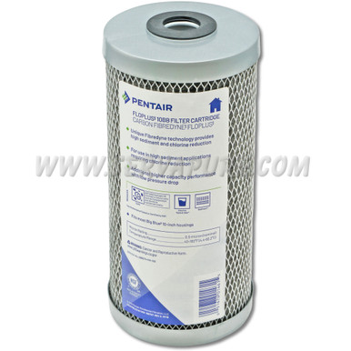 Pentek 455905-43, FloPlus-10BB Carbon Filter, 4.5'' x 10'', 0.5 Micron