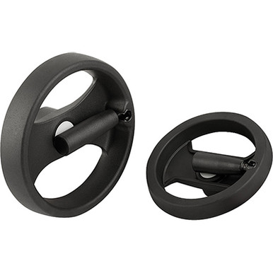 Kipp 200 mm x 16 mm ID 2-Spoke Handwheel with Folding Grip, Plastic (Qty. 1) K0725.6200X16