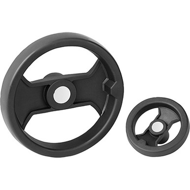 Kipp 159 mm x 16 mm ID 2-Spoke Handwheel, Plastic (Qty. 1) K0725.0160X16