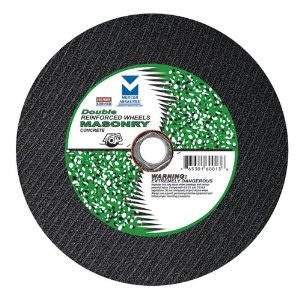 8" x 1/8" x DIA-5/8" Portable/Hand-Held Circular Saw Wheel for Masonry - Double Reinforced, Mercer Abrasives 601030 (25/Pkg.)