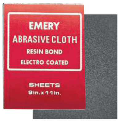 Premium Emery Cloth Sandpaper Sheets 9 x 11, Grade: Fine, Mercer Abrasives 215001 (50/Pkg.)