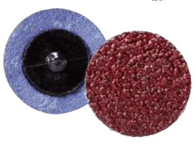 Quick Change Discs - Aluminum Oxide - 2" Type R, Grit: 60, Mercer Abrasives 390206 (50/Pkg.)
