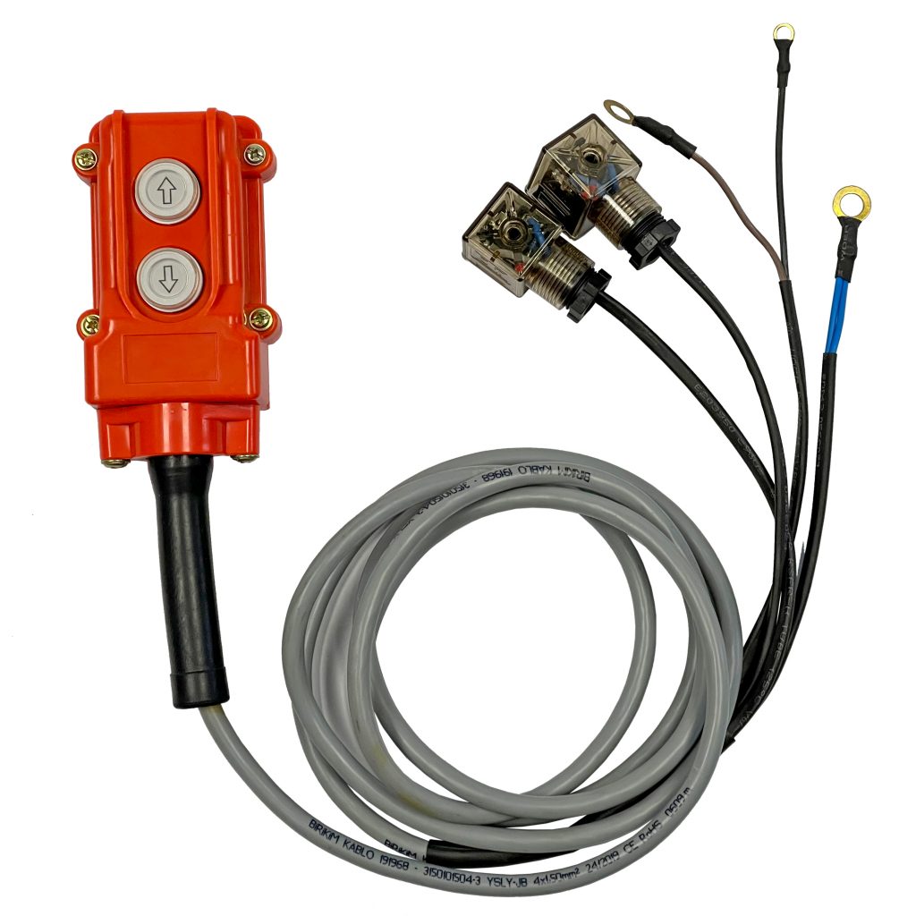 Double Acting 2 Button Hydraulic Remote Controller | 12V DC 8 FT Cable Length
