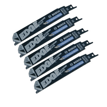 Bosch RECM6X2 Reciprocating Saw Blades for Medium Metal, 5-Piece - RECM6X2-5PK