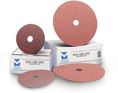 Resin Fibre Discs - Aluminum Oxide 6" x 7/8" Hole, Grit:24, Mercer Abrasives 303024 (25/Pkg.)
