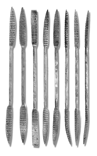 7-1/2" Riffler Rasps 8-Piece Set, Mercer Abrasives BCRIFS (1 Set)