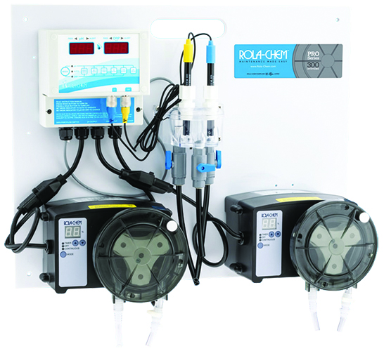 Rola-Chem Ready-to-Mount Digital ORP/pH Controller System with Peristaltic Pumps