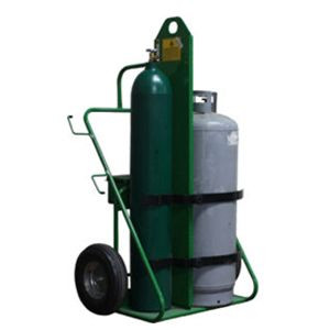 Industrial Oxygen and Acetylene Cart, Pneumatic Tires, Firewall, Forklift Stirrups 552-16FW-P