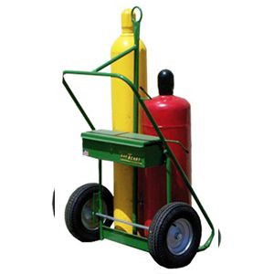 Industrial Oxygen and Acetylene Cart, Pneumatic Tires, Perma Clamps 552-16