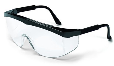 Stratos Safety Glasses, Black Frame, Clear Lens (12/pkg.)