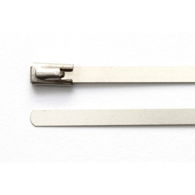 10" Uncoated 316 Stainless Steel Cable Ties 150 lb. (100/Bag)