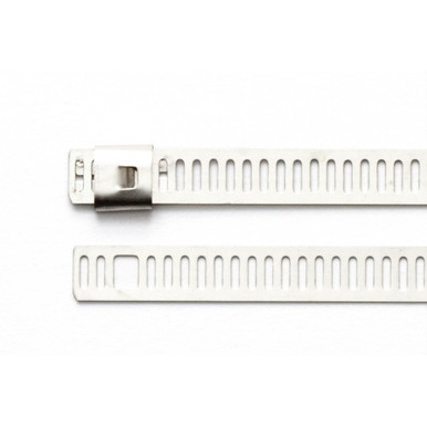 14" 316 Uncoated Ladder Style Stainless Steel Cable Ties 150 lb. (100/Bag)