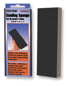 Extra Large Sanding Sponges - 3-5/16" x 9" x 1" , Grade: Fine/ Medium, Grit: 220/ 120, Mercer Abrasives 278LFM (6/Pkg.)