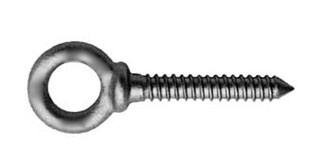3/8" x2-1/2" Shoulder Pattern Screw Eye Bolts, Hot Dipped Galvanized (40/Pkg)