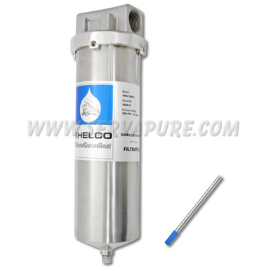 Shelco RHS-788A, 10'' 316 Stainless Steel Filter Housing, 1'' In/Out