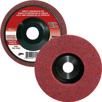 4-1/2" x 7/8" Surface Preparation Wheel (PKG QTY: 10) | Fine Grit (Maroon) | Pearl Abrasives NW45MF
