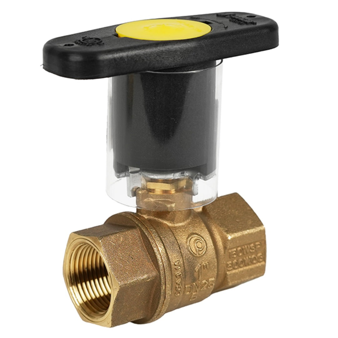 Jomar 100-403G-IH 2 Pack - 1/2 Inch Full Port Threaded Lead Free Brass Ball Valves with Insulated Handles