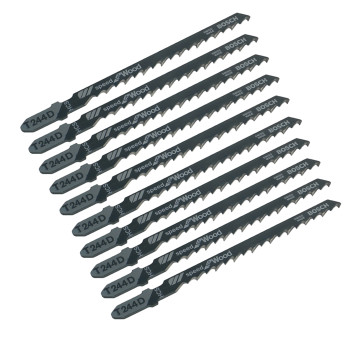 Bosch 10 Pack of 4 Inch 6 TPI T-Shank Jig Saw Blade - T244D-10PK