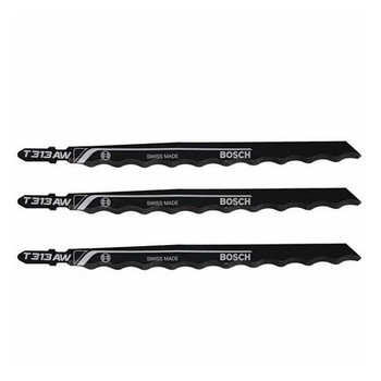 Bosch 3 Pack of 6 Inch Edge for Soft Materials Jig Saw Blades - T313AW3
