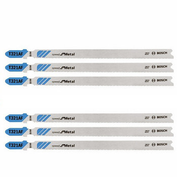 Bosch 6 Pack of 5-1/4 Inch 21 TPI Speed for Metal Jig Saw Blades - T321AF3-2PK