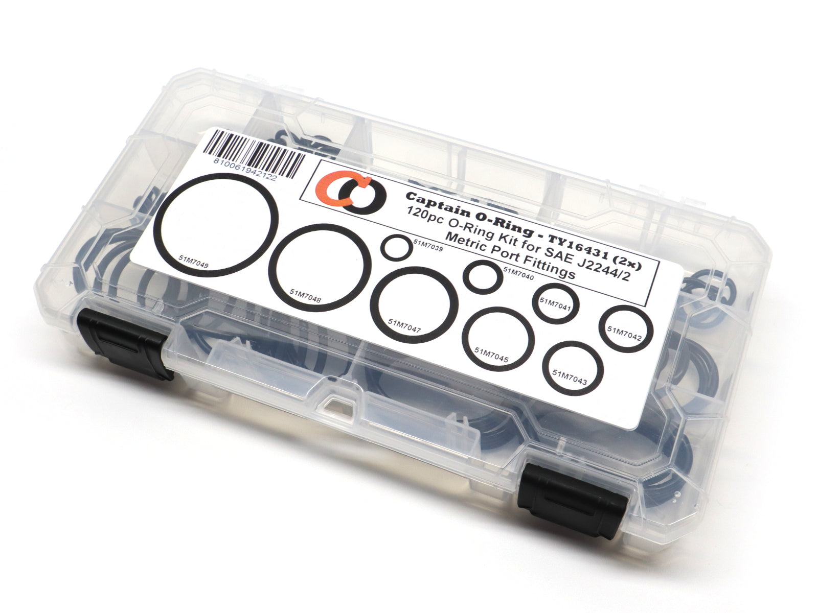 TY16431 (2x) 120pc O-Ring kit for John Deere SAE J2244/2 (ISO 6149) Metric Port Hydraulic Fittings