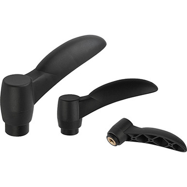 Kipp #10-32 Adjustable Handle ECO "Toucan", Plastic/Brass, Internal Thread, Size 1 (Qty. 1), K0252.1A11