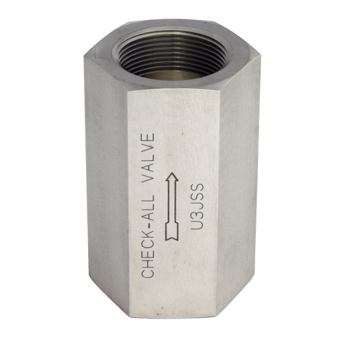 Check-All Valve 2 in. NPT Stainless Steel Threaded Low-Pressure Check Valves