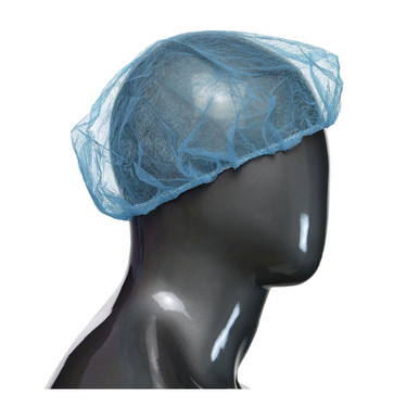 SBP 24" Blue Bouffant - "latex free elastic" 11 gram poly pro material UB-24-1000B