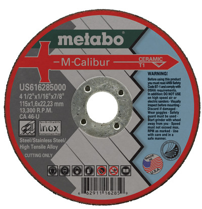 5" x 1/16" x 7/8" CA46U T1 Cut-Off Wheel | Metabo M-Calibur Slicer US616286000