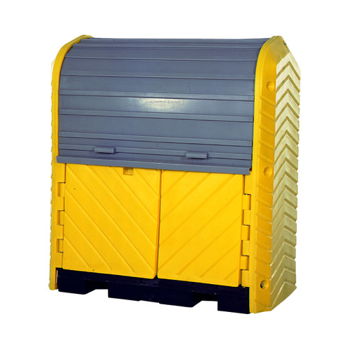 UltraTech 9613 Ultra-Hard Top P2 Plus Spill Pallet, 2 Drum, with Drain SPCC