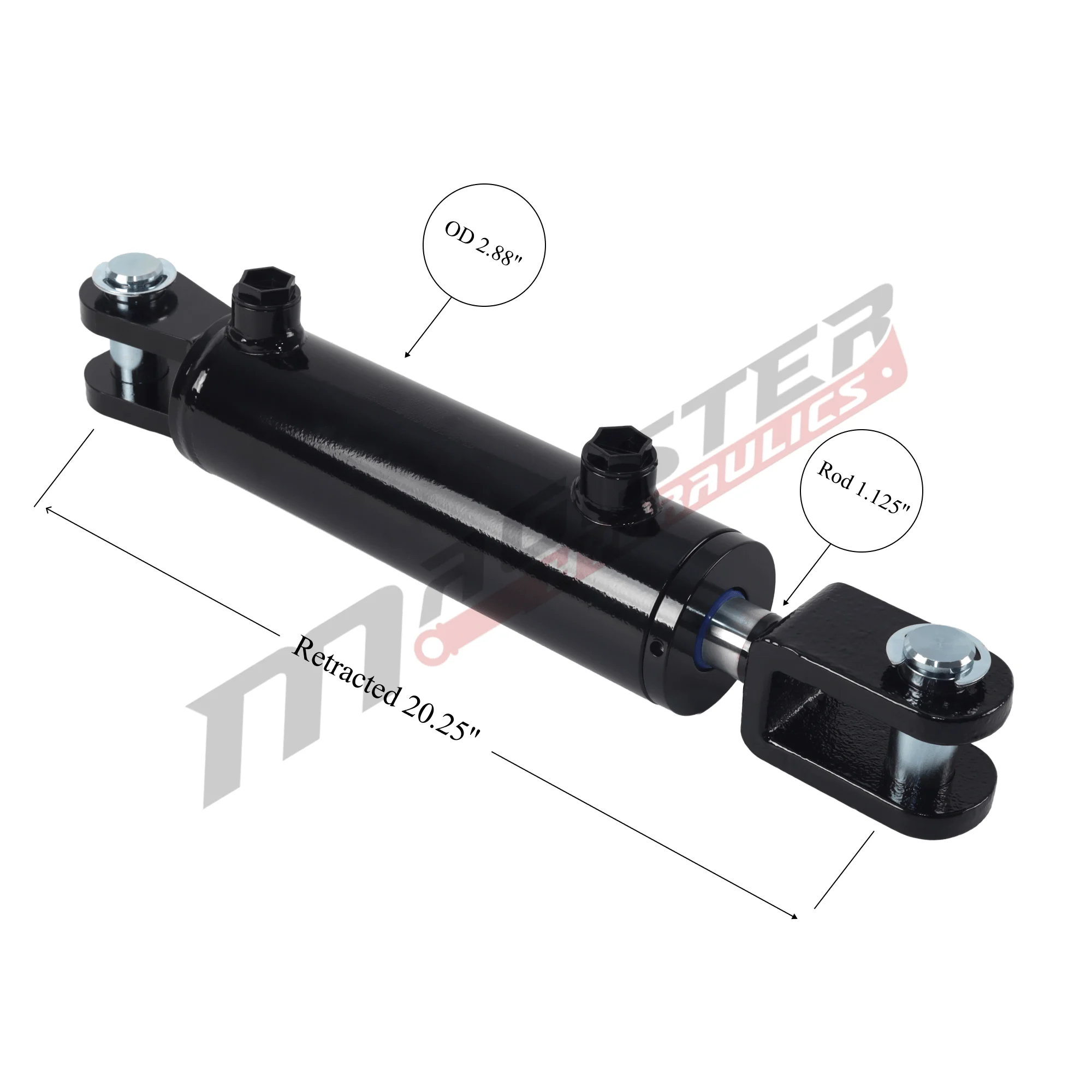2.5" bore x 10" stroke ag clevis hydraulic cylinder