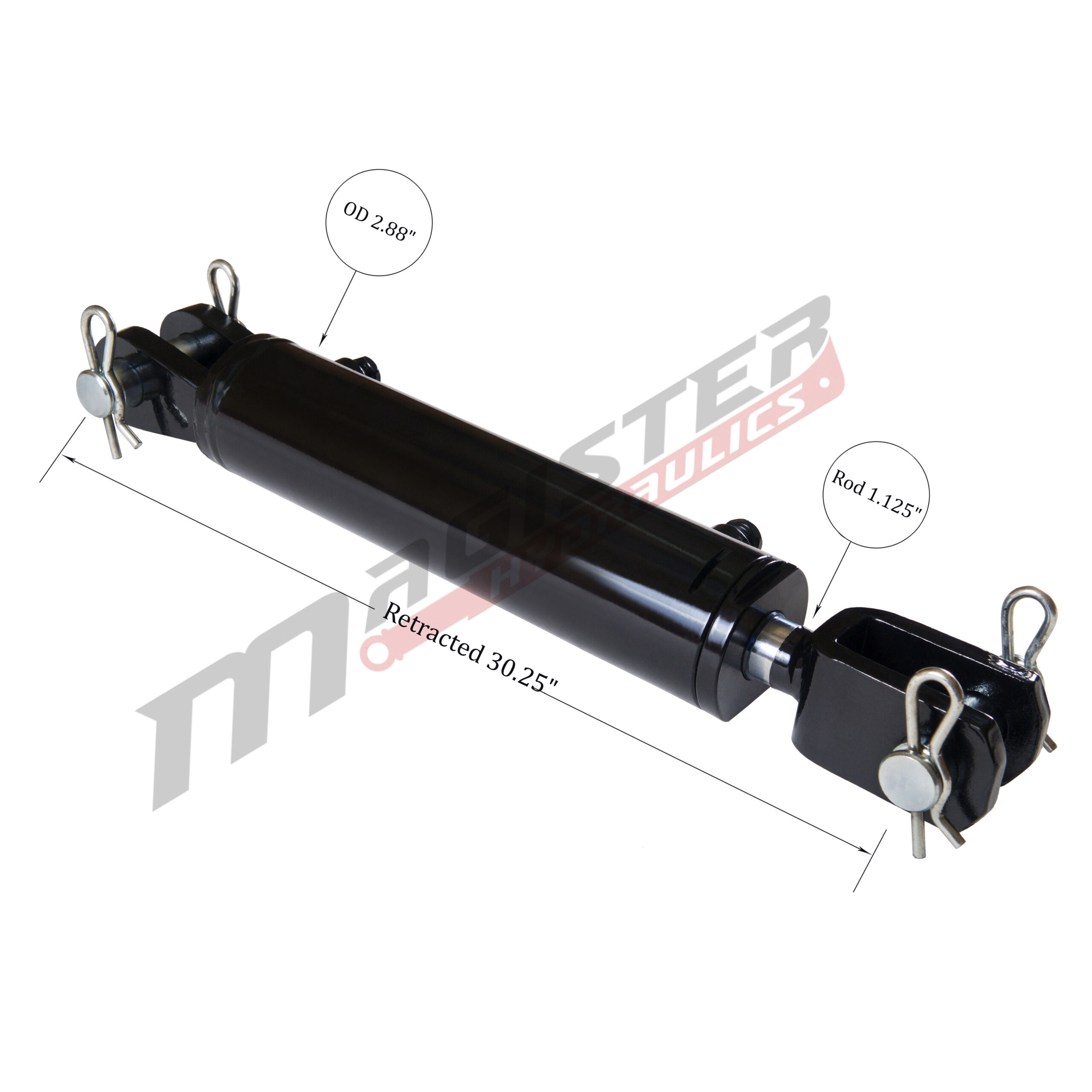 2.5" bore x 20" stroke ag clevis hydraulic cylinder