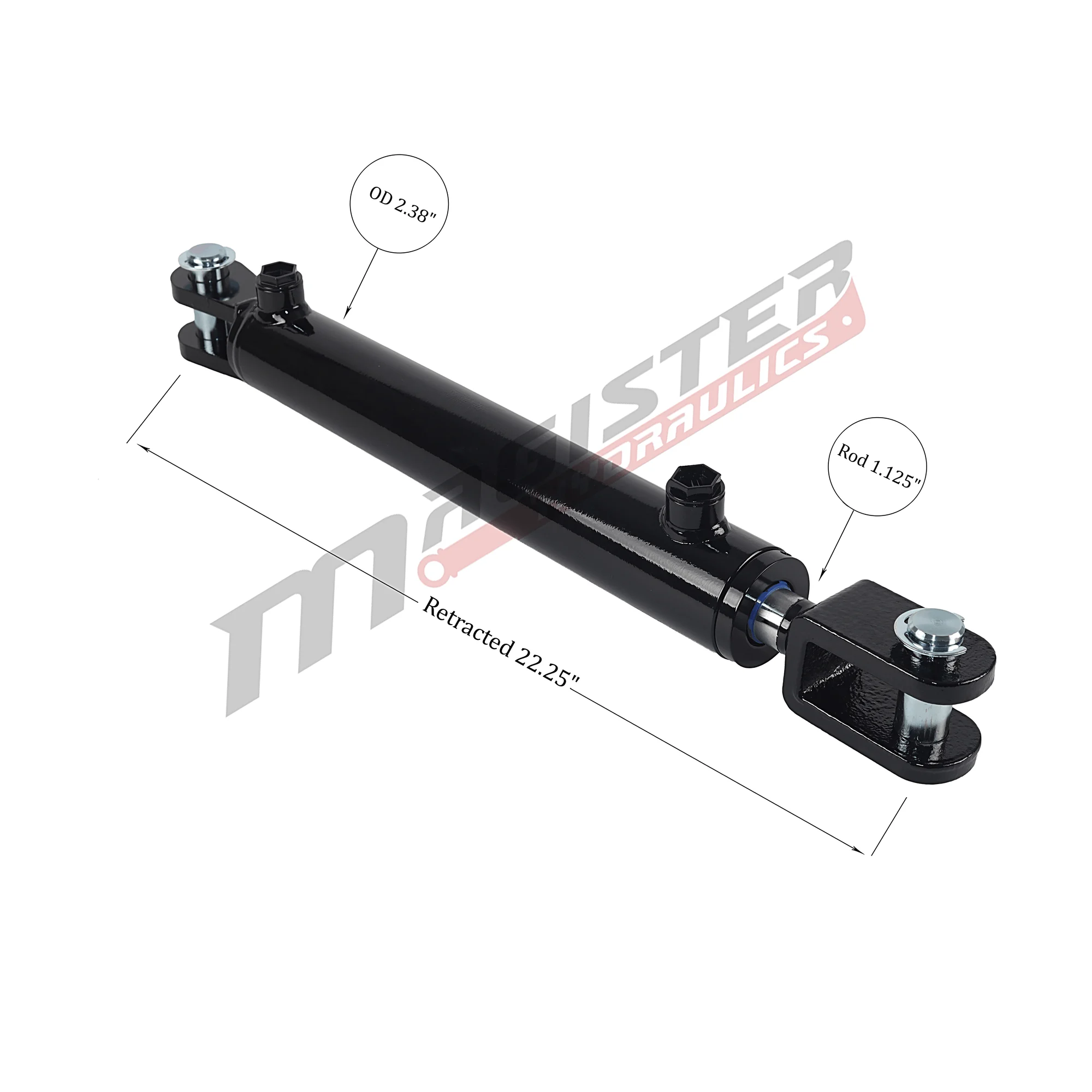 2" bore x 12" stroke ag clevis hydraulic cylinder