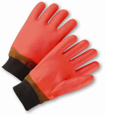 Brown KW Orange Foam Lined PVC Glove 1007OR