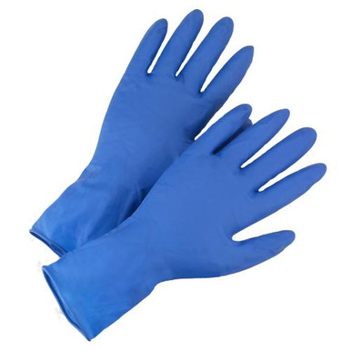 High Risk Blue - 14 mil Exam Grade Powder-Free Latex - 50 pcs per box. 2550/XXL