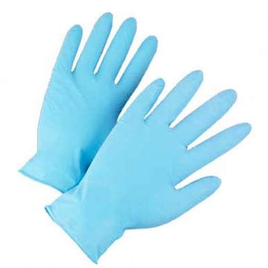 Blue Powder Free Nitrile, Textured, Food Grade, 3 mil - 100 pcs per box 2905/M